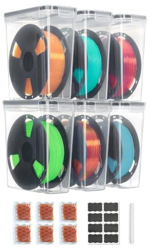 Vtopmart Lot de 6 boîtes de rangement pour filament, boîte de 4L pour imprimante 3D