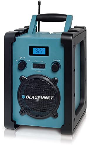 Blaupunkt BSR 20 Baustellenradio mit Akku – Tragbares Radio mit Bluetooth robust (AUX-IN, 5 Watt RMS, Schutzklasse IPX5)