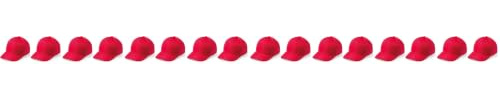 eBuyGB Kids Adjustable Plain Baseball Cap for School, Girls Boys Junior Unisex Children's Hat - Red (Pack of 1)