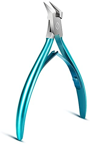 FERYES Nagelzange gerade Klinge für eingewachsene Fußnägel und dicke Nägel - Edelstahl und scharfe spitze Spitze nagelzangen für fußnägel profi - Wide Jaw nagelschere Podolry Tool