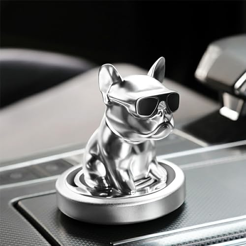 XSQD Auto Nette Nicken Schütteln Kopf Fettweiß Puppe, Auto-Aromatherapie, Dashboard Dekoration, Auto Armaturenbrett Dekoration, Auto-Dekoration, Ornament Spielzeug, Geschenk für Autos, Büro