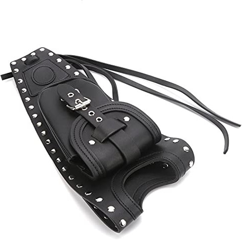 Leapiture Borsa da Serbatoio Per Moto, Protezione Per Serbatoio del Gas, Copertura della Borsa del Serbatoio del Carburante, in Pelle Artificiale Nera, Adatta Per XLX1000 XL1200X XLH883
