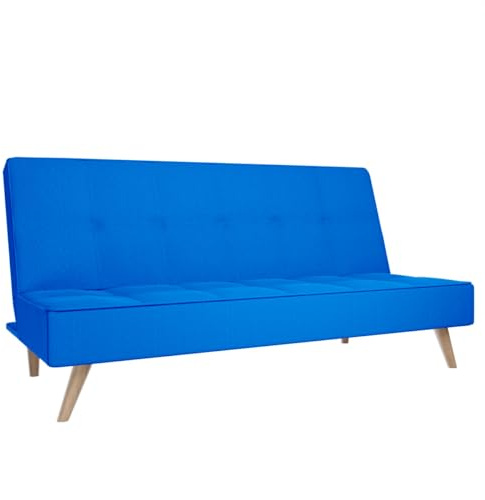 amuéblate Online - Sofá Cama Clic Clac Tipo Libro de 3 Plazas Modelo Pocket, Diseño Moderno, Práctico y Funcional, Confort Óptimo, Azul