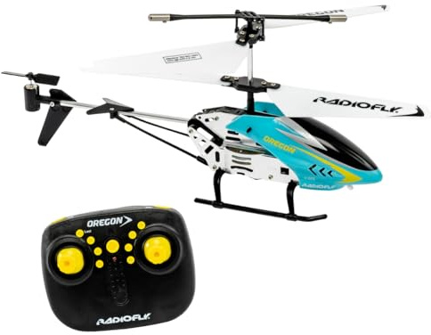 ODS - RADIOFLY, Oregon, Elicottero Giocattolo Radiocomandato per Bambini, 6 Funzioni, Durata in Volo 6 Minuti, Luce Led e Ricarica USB, Lunghezza 20 cm, +8 Anni