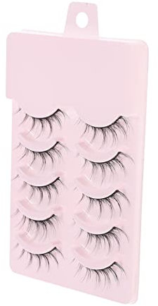 WOONEKY Adesivi Per Ciglia 3d Senza Colla Ciglia Finte Sottili 5 Paia Effetto Naturale Ciglia Spesse E Voluminose