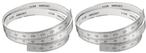 sourcing map 2pcs Self Adhesive Measuring Tape 250mm-0-250mm | Table Sticky Center Finding Ruler,Aluminum Track Tape,Measure with Holes,Start from the Middle