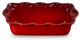 Le Creuset Stoneware Heritage Fluted Loaf Pan, 9, Cerise