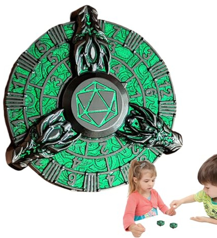 Roulette Cube – Cool Dragon Dice Set | Roulette Spinner, Retro Gear Wheel, zinklegering rollspel tärningar, fidgetleksak för bordsspel roulette tärning roulette dice set, köp roulette – ök