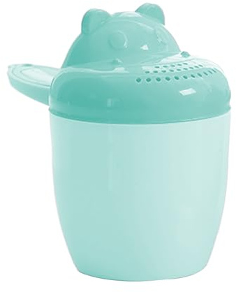 Vertedor de baño para bebés | Champú, cubo extra grueso seguro con diseño de cómic para lavar el cabello para niños pequeños niñas en la ducha