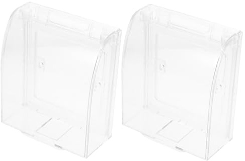 DEARMAMY 2pcs Transparent Babyproof Switch Cover Electrical Outlet Guard Safety Wall Plate Protection for Standard Sockets Easy Installation and Monitoring