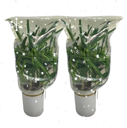 Genérico Cubiertas para Plantas,Cordon Ajustable 2 Piezas Escudo Solar Visible - 100x120 cm Cubiertas Antihielo para Plantas de Exterior - para Rosal Arbusto Árbol Césped Hortaliza Fruta