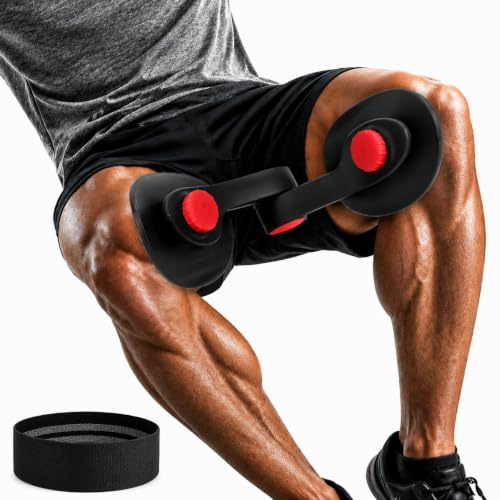 Oberschenkeltrainer 16 / 22 kg Beckenboden Trainer, Beinpresse für Zuhause Kegel Beintrainer für Damen und Männer, Beckenbodentrainer, Gesäßtrainer für Postpartale Erholung mit Band