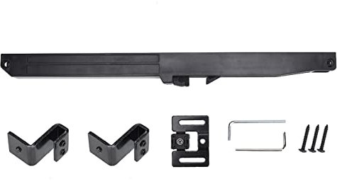 AUNMAS Türschieber-Dämpfer, 31x1.9x2.2cm Schwarzer Stahl-Führungsschlitten-Dämpfer Mechanismus Puffer Dämpfer für Schiebetüren Einstellbare Auf- und Abstiege