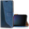 Mulbess für Sony Xperia 10 IV 5G Hülle, Handyülle Leder mit Kartenfach, Klapphülle mit Magnetverschluss, Flip Case Etui Handytasche Schutzhülle, Stilvoll Diamant Blau