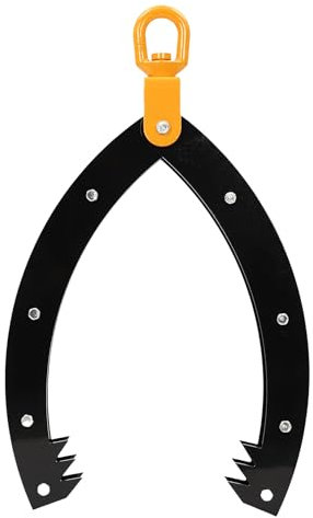 Estabeter 32-Zoll-Stammhebezange, schwenkbare Schleppzange aus Stahl, Baumstamm-Greifhaken-Zange Schwarz+Orange Tragfähigkeit: 1500kg/3306lbs