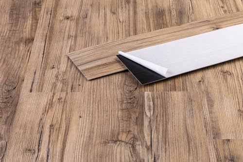 DIMEX Revêtement de sol en PVC autocollant - Pin Malaga - 15,24 x 91,44 cm (16 pièces/2,23 m²) - Planches en vinyle autocollantes, lames stratifiées - Lavé, antidérapant, imperméable