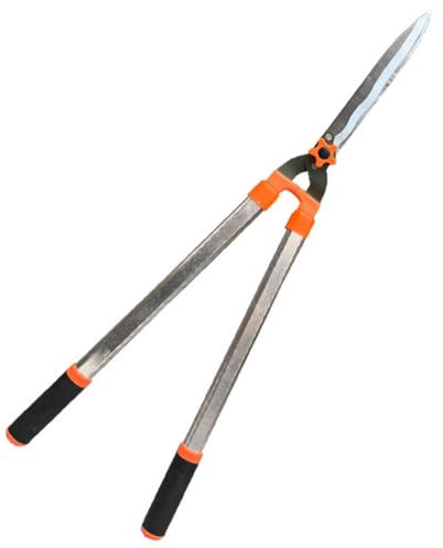 TINGTINGLI Cortasetos retráctil, Cortasetos Manual, Cortasetos de césped for Recortar Bordes, Ajustable 80~110 mm, Cuchillas onduladas/Mango Ligero(90cm)
