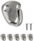 Fuxxer® 5x Massive Edelstahl-Haken, Wandhaken-Haken, Marine-Haken, 5er Set, silber