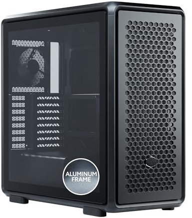 Cooler Master MasterFrame 600 Freeform FineMesh Airflow ATX Boîtier de Tour intermédiaire, Cadre en Aluminium, Panneaux latéraux magnétiques, Interne Personnalisable, GPU de 410 mm Max, AIO Max, Type