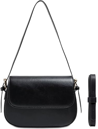 Mabecol Bolso Mujer Pequeño Bolso Bandolera Mujer Piel PU, con 2 Correas Desmontables y Bolsos Movil Mujers Ideal para Compras, Trabajo y Universidad (Negro)
