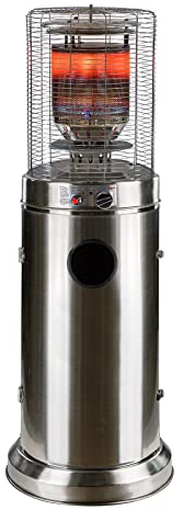Edelstahl Gas Heizer Terrassenheizstrahler Heizstrahler Heizpilz 5-10 kW 360°