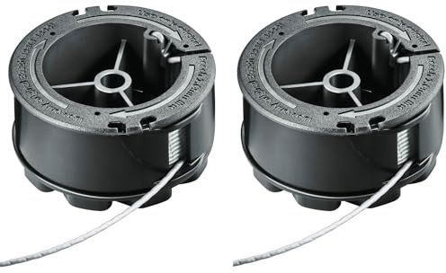 MUFUSHAN 2 st ersättande trimmerspole och linje, F016800570 trimmertråd kompatibel med Bosch UniversalGrassCut 18, Universal GrassCut 18v-26, Universal GrassCut 18v-260