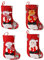 AstarFavor 4PCS Nikolausstrumpf Set Weihnachtsstrümpfe, Weihnachtsbaum Socken Nikolausstiefel Socken Weihnachtsstrumpf Geschenktüte Nikolaussocken Für Weihnachtsfeier Dekorieren