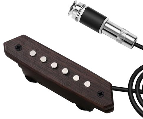 Tonabnehmer für Akustikgitarre, passiver Megnetischer Schallloch-Tonabnehmer mit Humbucker, Lautstärkeregler