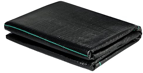 Moziel 10m² de Toile Anti-Mauvaises Herbes perméable à l'eau, 90g/m² Toile de Paillage indéchirable, Geotextile, Résiste Rayons UV, 2m x 5m