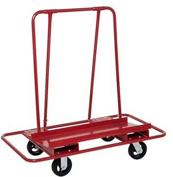 The Workplace Depot Heavy-Duty Board Trolley | 800kg Reinforced Steel Sheet Material Cart with Rubber Wheels for Warehouse, Site & Industrial Use