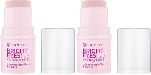 Essence Cosmetics BRIGHT EYES! contorno occhi in stick, curativo, schiarente, naturale, 5.5 ml (Confezione da 2)
