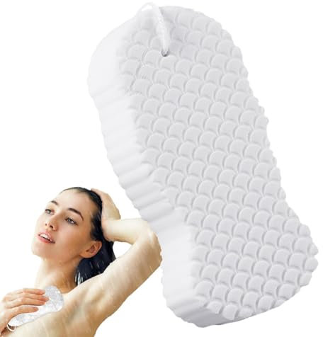 Sponge di doccia ultra morbida - Scrubber da bagno 3D da bagno, schiuma esfoliante delicata | Assorbente Bath Sponge Spa Scrub esfoliante, lavaggio riutilizzabile per la pelle per pulizia quotidiana,