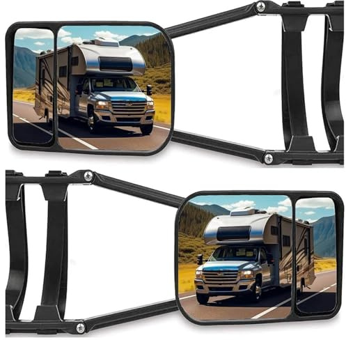 Vingespegel glas 1/2PCS Universal Bogserspegel Dragspegel För Caravan Trailer Bil Backspegel Blindvinkel Konvex Wide Angel Dragförlängning Dörr Wing Spegel Glas(2 st)