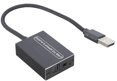 XuQiZZpp USB a Spdif ottico e convertitore uditivo da 3,5 mm per il collegamento del PC all'adattatore uditivo del computer portatile Loudpeakers