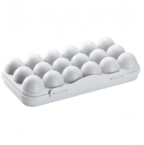 Boîte de rangement portable à 18 compartiments, étui de protection d'œufs en plastique avec mécanisme de pliage, récipient résistant à l'écrasement pour le camping, la randonnée et les activités de