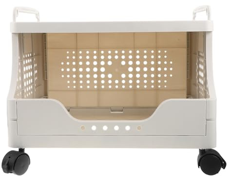 Operitacx Carro para Impresora con Ruedas y Estante de Almacenamiento | Soporte para Impresora de 2 Niveles con Ruedas con Bloqueo | Carro móvil Organizador de Documentos y Archivos de Oficina de