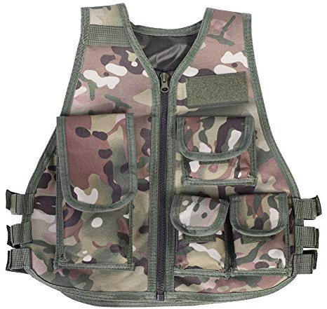 Tbest Barbarians Gilet Militaire Enfant - Tactique, Chasse, Pêche, Çocuk Kamuflaj Yeleği