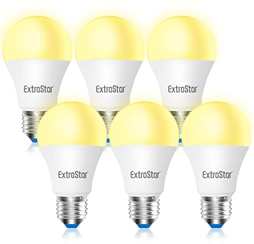EXTRASTAR Lampadina LED E27, 10W (equivalenti a 80W), 3000K 800 lumen, luce bianca calda - Pacco da 6