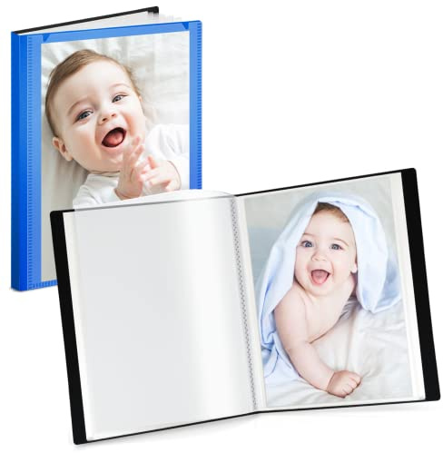 CRANBURY Lot de 2 petits livres d'images pour photos de 10,2 x 15,2 cm, couverture personnalisable, 24 pages pouvant contenir 48 photos, dossier de présentation artistique, album photo pour
