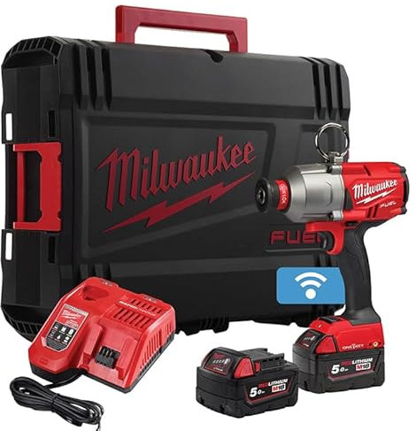 Milwaukee M18 ONEFHIWH716 Fuel 18v Cordless Brushless 7/16 Hex Impact Wrench 2 x 5ah Li-ion