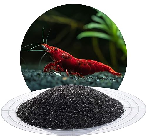 Schicker Mineral Aquariumsand schwarz 5 kg, feiner Aquariumkies mit Epoxidharz ummantelt, kantengerundeter Bodengrund, farbecht, Kies für Süßwasseraquarien & Meerwasseraquarien (0,4-0,8 mm)