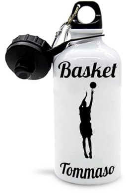 Mr. Gadgets Botella personalizable con nombre varios modelos-Sport- Adulto 500ml (baloncesto)