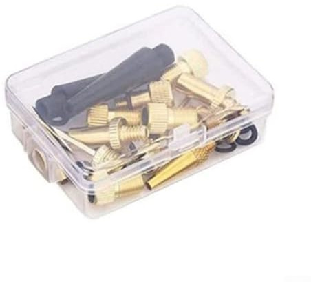 for Bike Adaptor Set Kit, 15pcs Valve Connector for SV DV AV Needle Valve Adapter with Valve to Air Adapter and for Dunlop Sclaverand Valve,