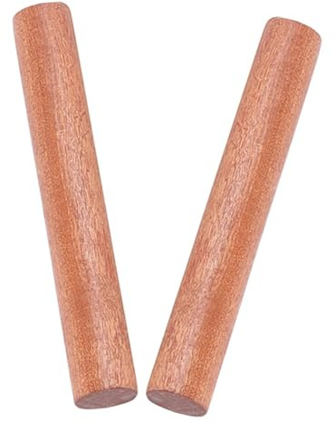 Toyvian 2pcs Non-stick Wooden Rolling Pins 30cm Natural Lacquer-free Wutani Wood Dough Rollers for Baking Pastry Pizza Cookies Kitchen Use