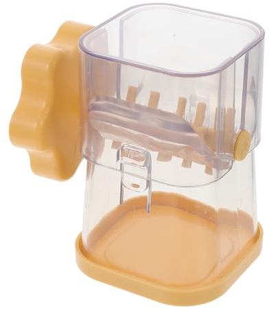 ULDIGI Schiacciapatate Manuale in Plastica Gialla, Tritatore per Noci e Cioccolato, Piccolo e Smontabile per Uso in Cucina e All’aperto
