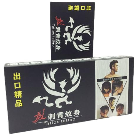 Kit de Tatouages Capillaires 25 Pièces, Pochoirs pour Motifs de Cheveux