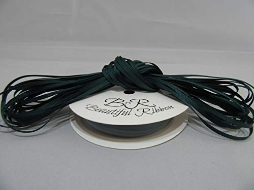 1 Full Roll Reel of 3mm x 50 metres Grosgrain Ribbed Ribbon Forest Dark Green Double Sided 3 mm 1/8