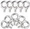JatilEr M6 Lifting Eye Bolt 10 Pcs, 304 Stainless, Fish Eye Bolt Secure Installation, Screw Rings for Fastening and Suspension