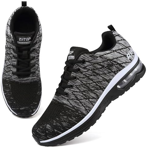 Trainers Mens Running Shoes Air Cushion Sports Shoes Casual Walking Sneakers Fashion Lightweight Breathable Athletic Sneakers Tennis Workout Gym Jogging Trainers