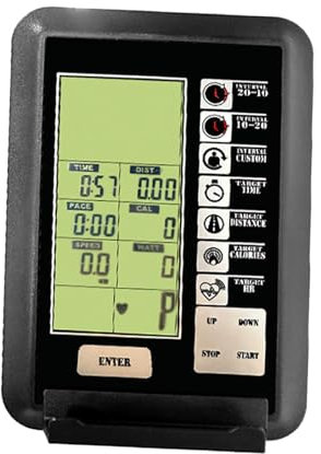 F Fityle Stationary Bike Computer Fitness Equipment Meter Fan for Exercise Data, Pace, Watts, Distance, With Heart Rate